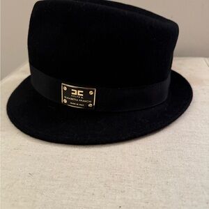Black Elisabetta Franchi Fedora Hat